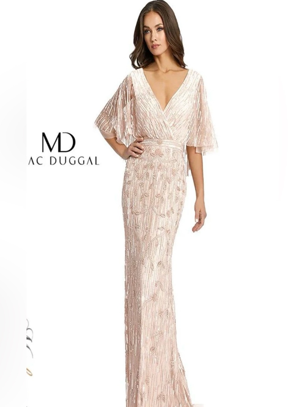 Mac Duggal stunning crystal & Beaded Evening Gown